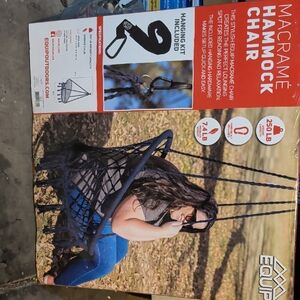 Macramé Hammock Chair with Hanging Kit